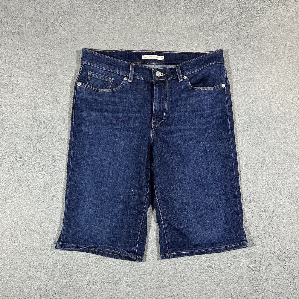 Levis Blue Denim Women's Classic Bermuda Shorts Size 28 #2154